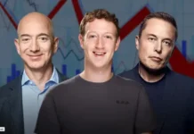 Elon Musk, Jeff Bezos, and Mark Zuckerberg