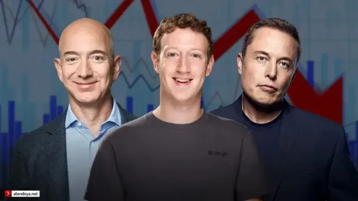 Elon Musk, Jeff Bezos, and Mark Zuckerberg